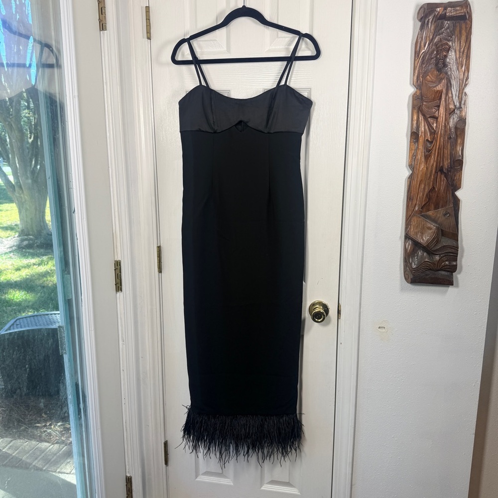 Likely KALANI DRESS Black‎ cut out detail feathers 8 - Picture 5 of 9